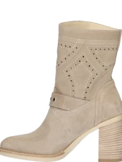 Stivale tacco largo Nero Giardini da donna taupe