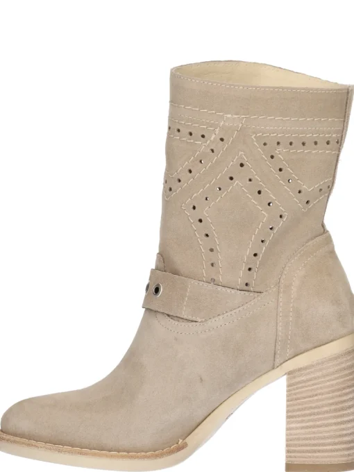 Stivale tacco largo Nero Giardini da donna taupe