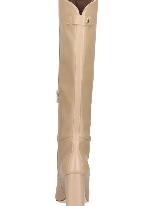 Stivale tacco largo Nero Giardini da donna taupe