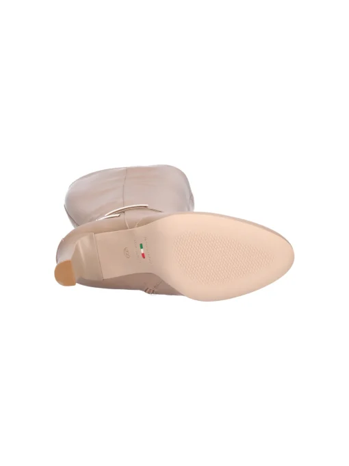 Stivale tacco largo Nero Giardini da donna beige