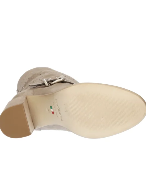 Stivale tacco largo Nero Giardini da donna taupe