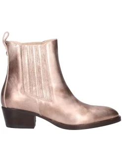 Stivaletto con tacco basso Nero Giardini da donna rame metal