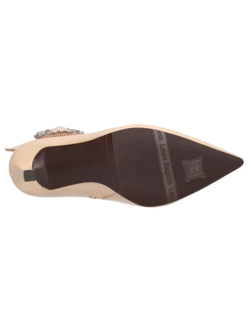 Stivaletto con tacco fino Laura Biagiotti da donna beige