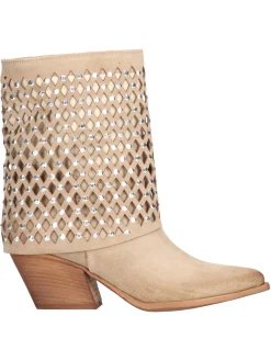 Stivaletto con tacco largo Liviana da donna beige