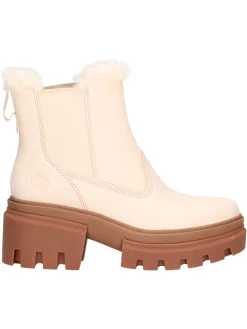Stivaletto con tacco largo Timberland Everleigh da donna avorio
