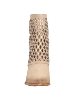 Stivaletto con tacco largo Liviana da donna beige