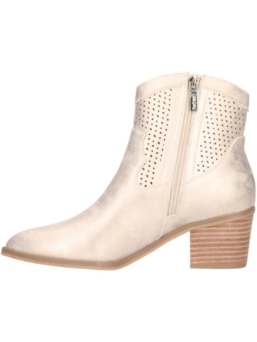 Stivaletto con tacco largo Refresh Vegan da donna oro metal