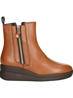 Stivaletto con zeppa Melluso Walk da donna cuoio