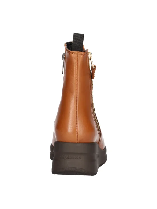 Stivaletto con zeppa Melluso Walk da donna cuoio
