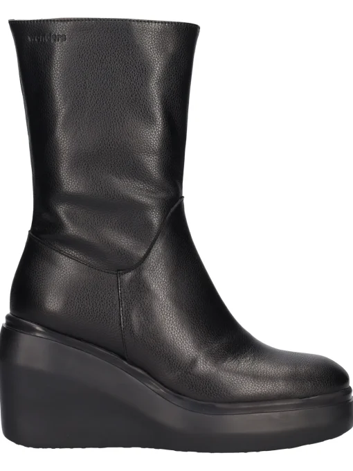 Stivaletto con zeppa Wonders da donna nero