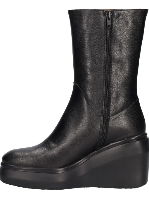 Stivaletto con zeppa Wonders da donna nero