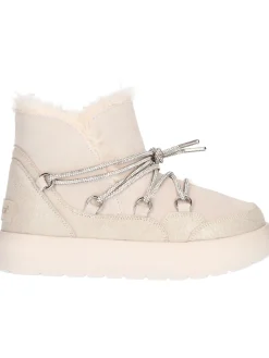 Stivaletto platform Cafenoir da donna beige e platino