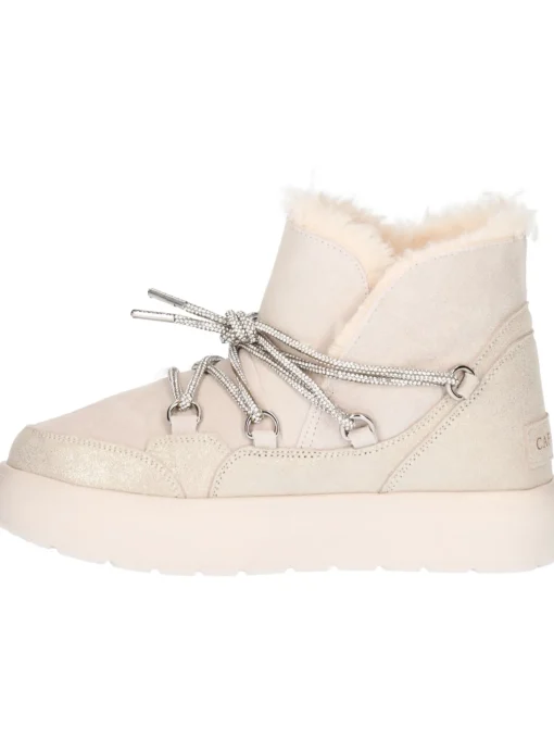 Stivaletto platform Cafenoir da donna beige e platino
