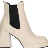 Stivaletto tacco largo Keys da donna beige