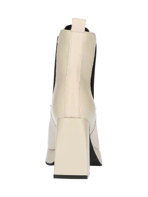 Stivaletto tacco largo Keys da donna beige