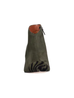 Stivaletto tacco largo Linea Uno da donna verde