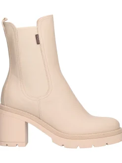 Stivaletto tacco largo Nero Giardini da donna beige