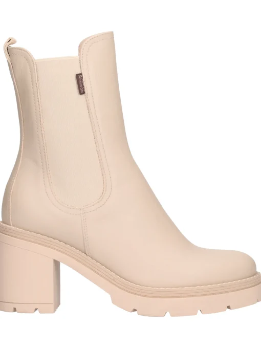 Stivaletto tacco largo Nero Giardini da donna beige