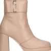 Stivaletto tacco largo Nero Giardini da donna beige