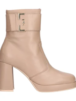 Stivaletto tacco largo Nero Giardini da donna beige