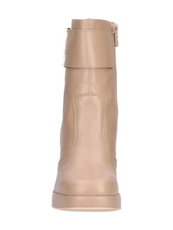Stivaletto tacco largo Nero Giardini da donna beige