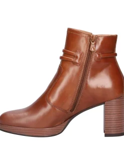Stivaletto tacco largo Nero Giardini da donna cuoio