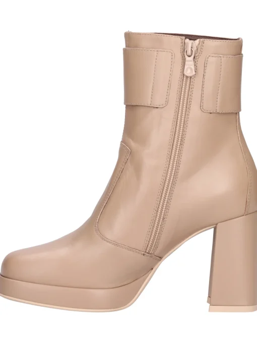 Stivaletto tacco largo Nero Giardini da donna beige