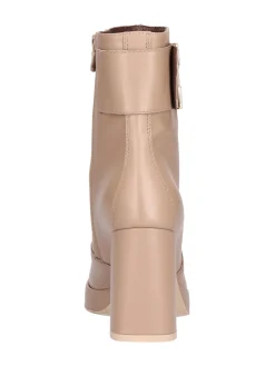 Stivaletto tacco largo Nero Giardini da donna beige