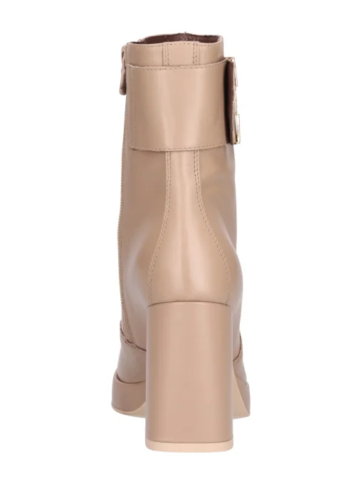 Stivaletto tacco largo Nero Giardini da donna beige