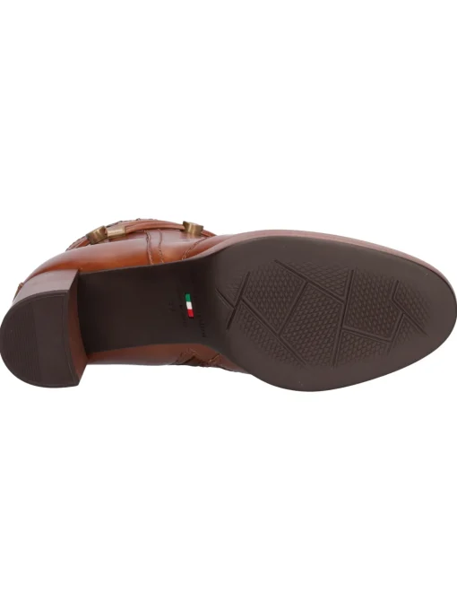 Stivaletto tacco largo Nero Giardini da donna cuoio