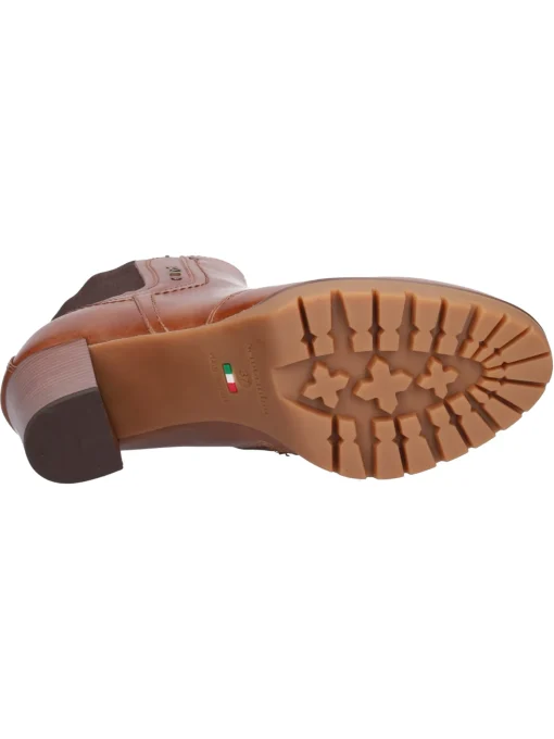 Stivaletto tacco largo Nero Giardini da donna cuoio
