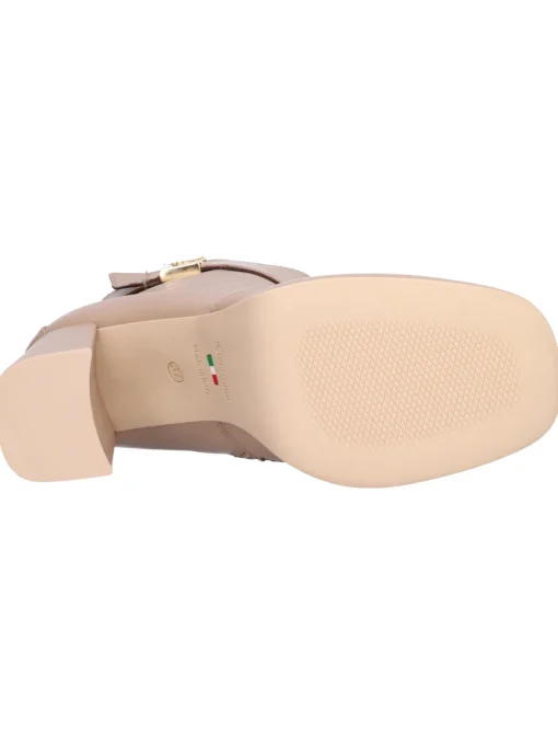 Stivaletto tacco largo Nero Giardini da donna beige