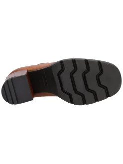 Stringata tacco largo Barbara Brera da donna cuoio
