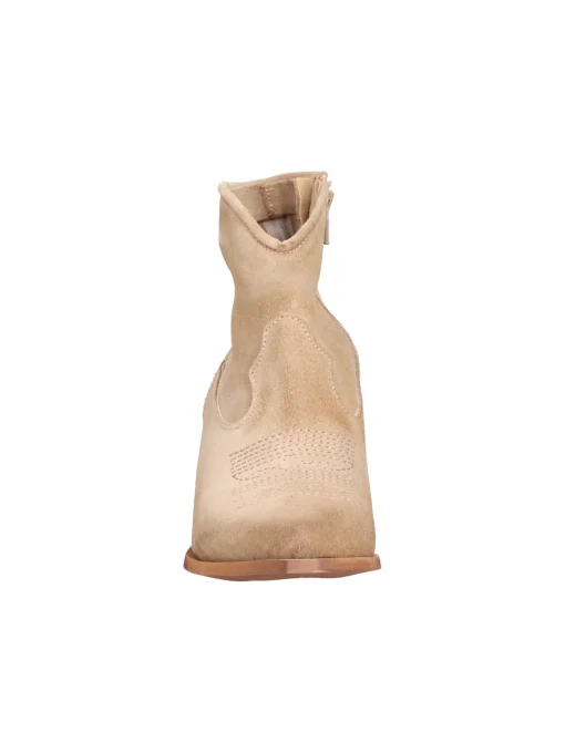 Texano corto con tacco largo Liviana da donna beige