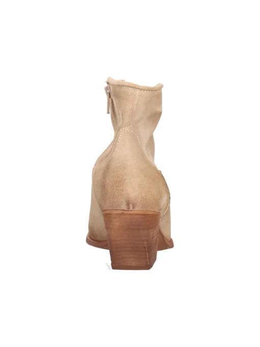 Texano corto con tacco largo Liviana da donna beige