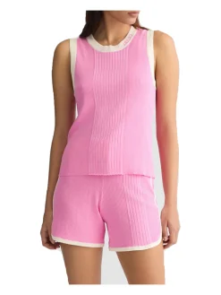 Top a canotta Liu Jo da donna rosa e avorio