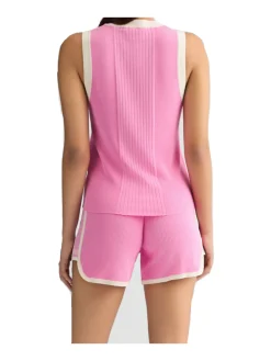 Top a canotta Liu Jo da donna rosa e avorio