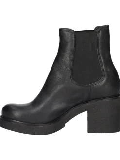 Tronchetto tacco largo da donna nero