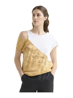 T-shirt a maniche corte Alviero Martini 1a Classe Destination da donna bianca