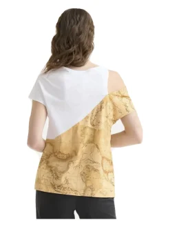 T-shirt a maniche corte Alviero Martini 1a Classe Destination da donna bianca
