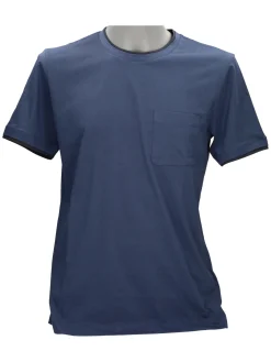 T-shirt a maniche corte Geox Pocket da uomo blu