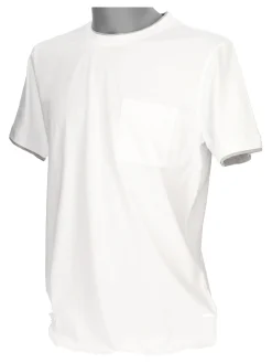 T-shirt a maniche corte Geox Pocket da uomo bianca