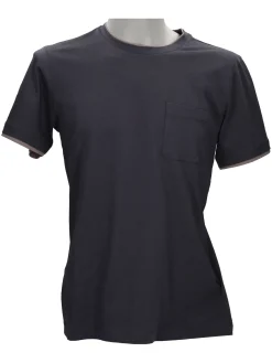 T-shirt a maniche corte Geox Pocket da uomo blu scuro
