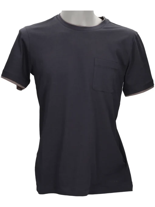 T-shirt a maniche corte Geox Pocket da uomo blu scuro