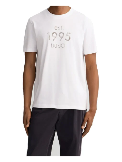 T-shirt a maniche corte Liu Jo da uomo bianca