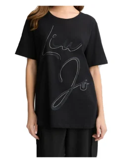 T-shirt a maniche corte Liu Jo da donna nera