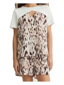 T-shirt a maniche corte Liu Jo da donna a fantasia animalier