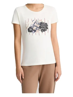 T-shirt a maniche corte Liu Jo da donna bianca