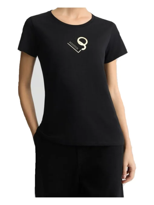 T-shirt a maniche corte Liu Jo da donna nera