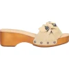 Zoccolo tacco largo Carmela da donna beige